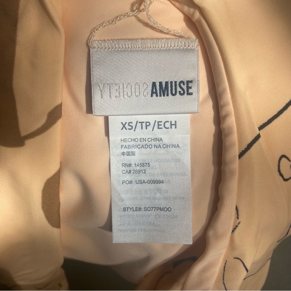 AMUSE SOCIETY • NEW! “Moxie” One Piece Reversible Swimsuit - Light Apricot - XS - Picture 9 of 16